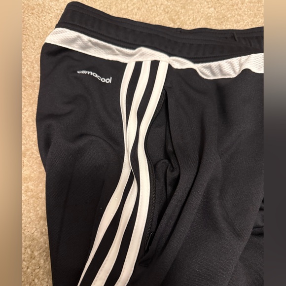 Adidas Black Joggers with White Stripes - Picture 4 of 5